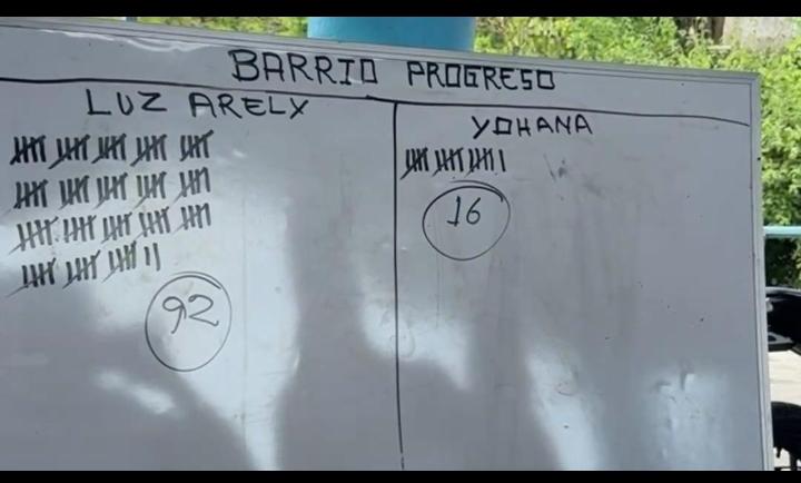 Luz Arely Mustafat Álvarez gana elección en el barrio El Progreso